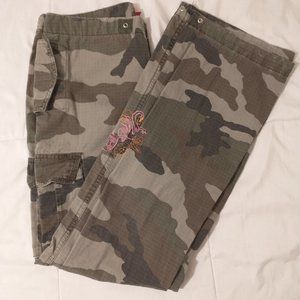 Flare Camo Cargo Pants
